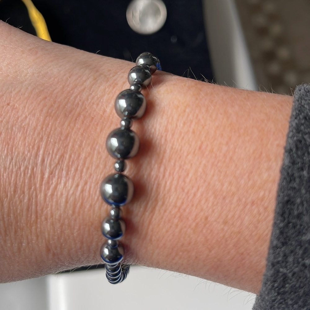 Black Beaded Bracelet